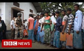 Assam NRC: People queue to check they are on list - BBC News