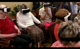 Senior community explores the world with virtual reality