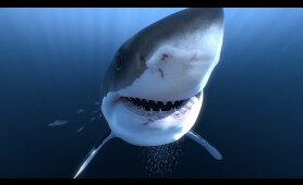 Great White Sharks 360 Video 4K!! - Close encounter on Amazing Virtual Dive