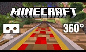 360 degree video | Roller Coaster 360° Minecraft Virtual Reality VR Simulation