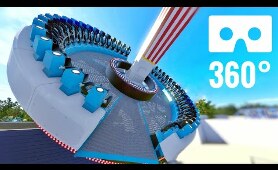 [VR Video 360°] Extreme 360 Roller Coaster Frisbee Ride POV Google Cardboard Virtual Reality