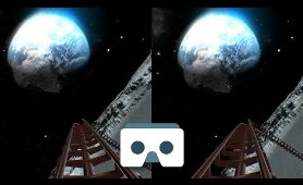 Virtual Reality Roller Coaster on the Moon: 3D Video for VR Box, vr headsets, Samsung Gear VR