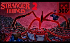 360° Stranger Things 2 Rollercoaster Mind Flayer Demogorgon Netflix VR Ride POV 360도 롤러코스터 ジェットコースター