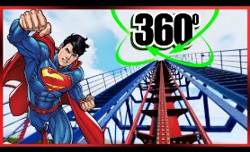 360 Video of Superman VR Roller Coaster Ride 4K