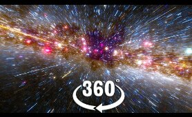 VR 360 Space Journey out of our solar system at faster than light speed video for virtual reality