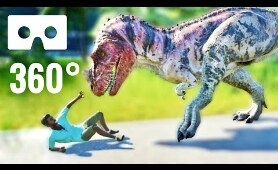 VR 360 Video Dinosaur attacks & eats Human in Jurassic Park 360° World Virtual Reality