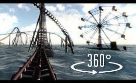 360 Roller Coaster underwater VR: 3D video of a virtual reality water amusement park